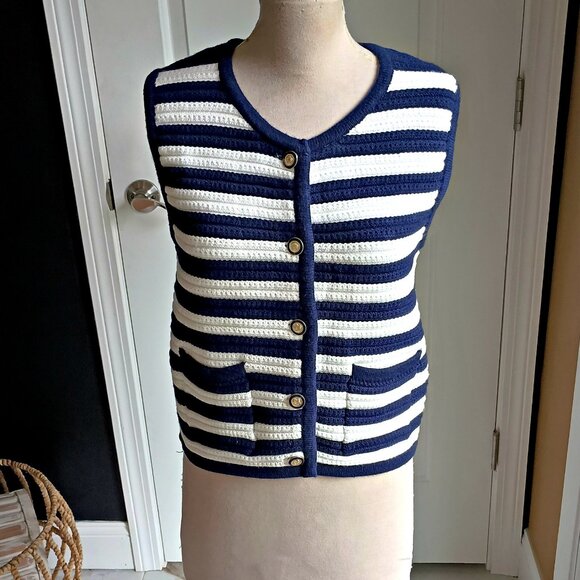 NEW! JOIE OLD MONEY SLEEVELESS CARDIGAN SZ M - Picture 1 of 5